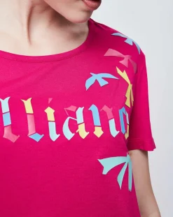 John Galliano T-Shirts|T-Shirt imprimé rose/multicolore