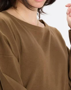 Marc O'Polo T-Shirts|T-Shirt jersey stretch marron