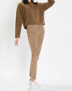 Marc O'Polo T-Shirts|T-Shirt jersey stretch marron