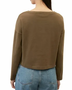 Marc O'Polo T-Shirts|T-Shirt jersey stretch marron