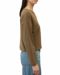 Marc O'Polo T-Shirts|T-Shirt jersey stretch marron