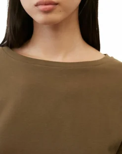 Marc O'Polo T-Shirts|T-Shirt jersey stretch marron