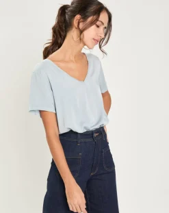 Yerse T-Shirts|T-Shirt Lane gris bleu