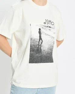 Marc O'Polo T-Shirts|T-Shirt logo mop blanc