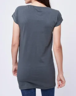 John Galliano T-Shirts|T-Shirt Long gris ardoise