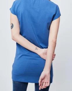 John Galliano T-Shirts|T-Shirt Long imprimé bleu
