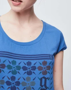 John Galliano T-Shirts|T-Shirt Long imprimé bleu