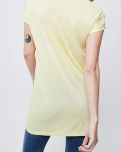 John Galliano T-Shirts|T-Shirt Long imprimé Gazette jaune poussin/jaune moutarde