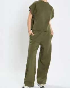 Marc O'Polo T-Shirts|T-Shirt loose Crop kaki