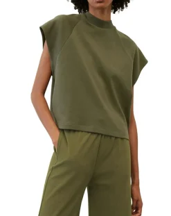 Marc O'Polo T-Shirts|T-Shirt loose Crop kaki