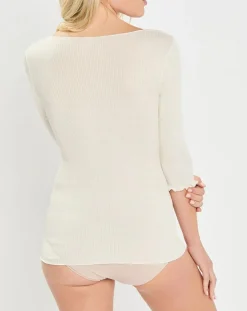 Mare T-Shirts|T-Shirt manches 3/4 col rond blanc