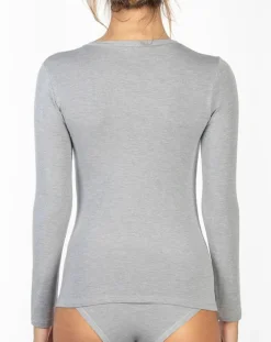 Mare T-Shirts|T-Shirt Manon en Micromodal gris clair