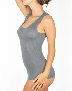 Mare T-Shirts|T-shirt sans manches Laine Mérinos mélangée gris