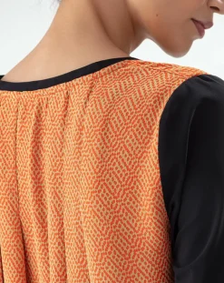 Bleu Blanc Rouge T-Shirts|T-Shirt Signe noir/orange perlee