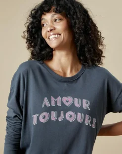Hartford Tops Et Blouses|T-Shirt Tagiane charcoal
