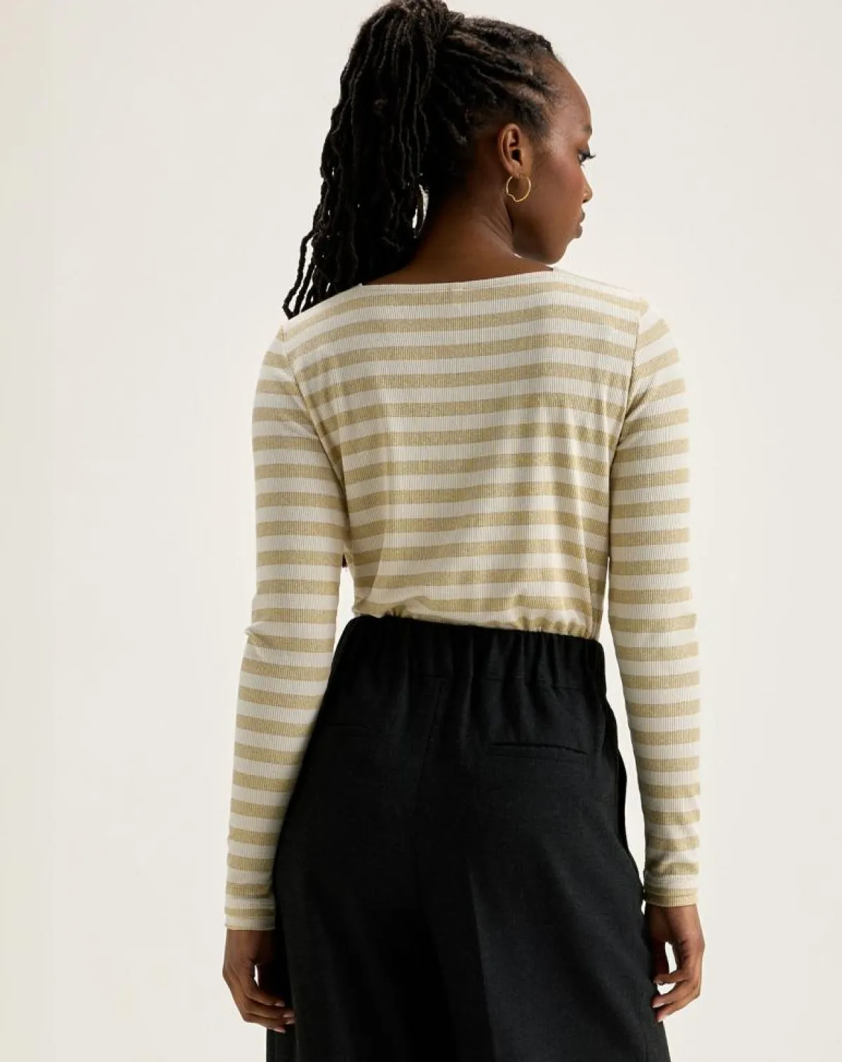 Bellerose T-Shirts|T-Shirt Veras rayé blanc/beige