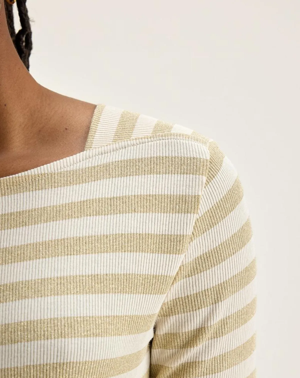 Bellerose T-Shirts|T-Shirt Veras rayé blanc/beige