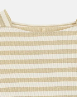 Bellerose T-Shirts|T-Shirt Veras rayé blanc/beige