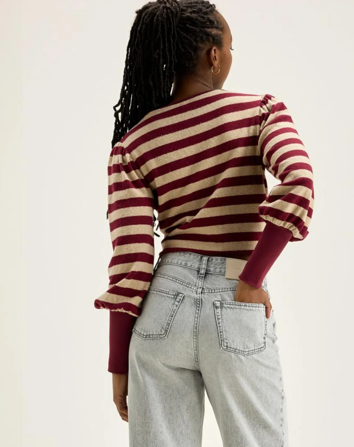 Bellerose T-Shirts|T-Shirt Vidoum rayé blanc/rouge