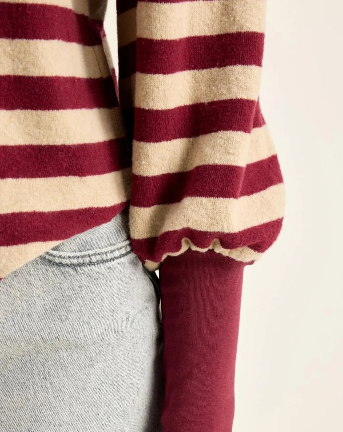 Bellerose T-Shirts|T-Shirt Vidoum rayé blanc/rouge