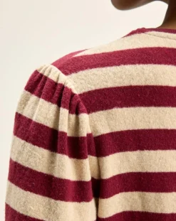 Bellerose T-Shirts|T-Shirt Vidoum rayé blanc/rouge