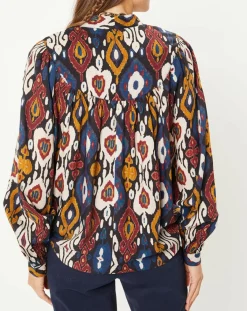 Stella Forest Tops Et Blouses|Tunique à col lavallière Héloïse à motifs carbone