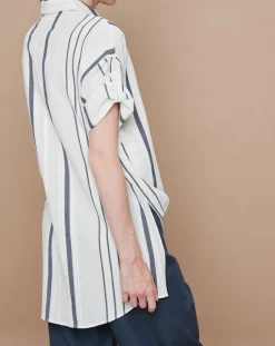 Mare di Latte Tops Et Blouses|Tunique Aurélia à rayures blanc/noir