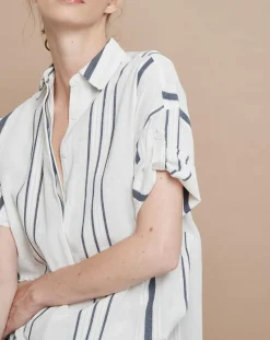 Mare di Latte Tops Et Blouses|Tunique Aurélia à rayures blanc/noir