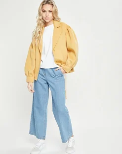 Lou Andrea Vestes, Blousons|Veste 100% Laine ocre