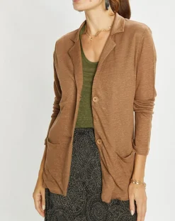 Lauren Vidal Vestes, Blousons|Veste 100% Lin Essential écorce