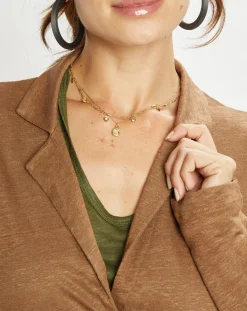 Lauren Vidal Vestes, Blousons|Veste 100% Lin Essential écorce