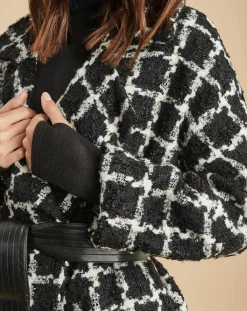 Lauren Vidal Vestes, Blousons|Veste Amy à carreaux noir/écru