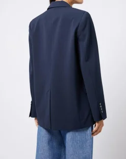 Esprit Vestes, Blousons|Veste blazer classique 1 bouton bleu marine