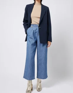 Esprit Vestes, Blousons|Veste blazer classique 1 bouton bleu marine