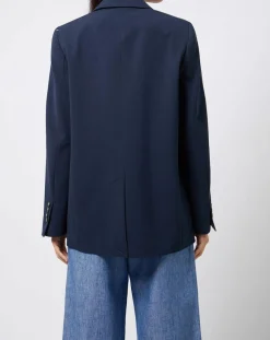 Esprit Vestes, Blousons|Veste blazer classique 1 bouton bleu marine