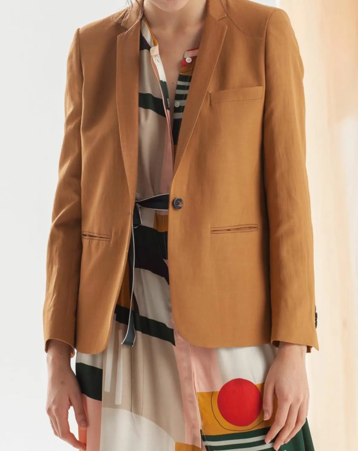Chloé Stora Vestes, Blousons|Veste blazer en Lin mélangé Vana camel