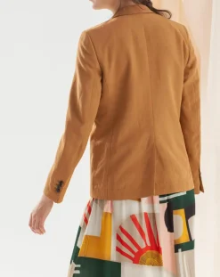 Chloé Stora Vestes, Blousons|Veste blazer en Lin mélangé Vana camel