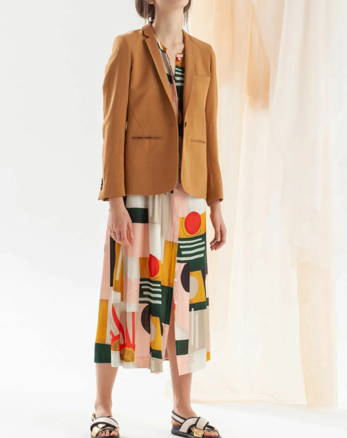 Chloé Stora Vestes, Blousons|Veste blazer en Lin mélangé Vana camel