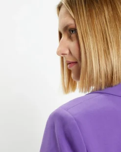 Galeries Lafayette Vestes, Blousons|Veste blazer Rune double boutonnage violette