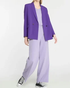 Galeries Lafayette Vestes, Blousons|Veste blazer Rune double boutonnage violette