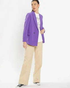 Galeries Lafayette Vestes, Blousons|Veste blazer Rune double boutonnage violette