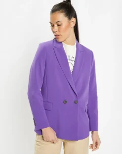 Galeries Lafayette Vestes, Blousons|Veste blazer Rune double boutonnage violette
