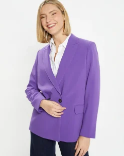 Galeries Lafayette Vestes, Blousons|Veste blazer Rune double boutonnage violette