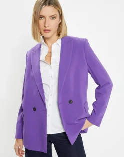 Galeries Lafayette Vestes, Blousons|Veste blazer Rune double boutonnage violette