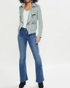 Esprit Vestes, Blousons|Veste courte à poche gris bleuté