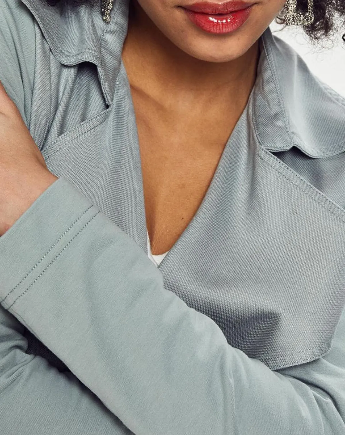 Esprit Vestes, Blousons|Veste courte à poche gris bleuté