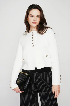 C&Jo Vestes, Blousons|Veste courte boutonnée naturelle