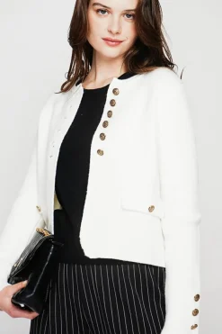 C&Jo Vestes, Blousons|Veste courte boutonnée naturelle