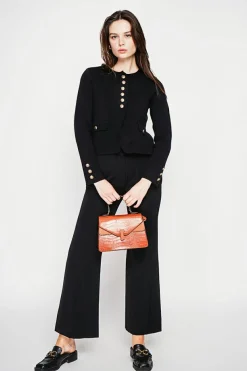 C&Jo Vestes, Blousons|Veste courte boutonnée noire