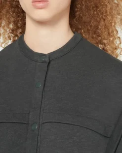 Galeries Lafayette Vestes, Blousons|Veste courte en Coton Léonor gris foncé